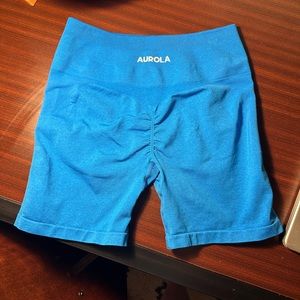 Aurola Scrunch Biker Shorts Electric Blue